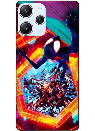 Силиконовый бампер чехол для xiaomi redmi 12 рисунок человек паук spider man