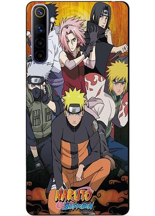 Силиконовый чехол бампер для realme 6 с рисунком naruto аниме