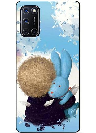 Силиконовый бампер чехол для oppo a52 с рисунком гапчинская зайка