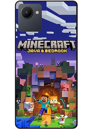 Силіконовий чохол бампер для realme c30s з картинкою майнкрафт minecraft