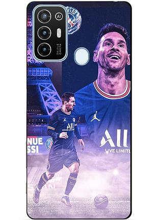 Силіконовий бампер чохол для zte blade a52 з малюнком messi psg