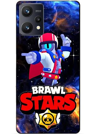 Силіконовий бампер чохол для realme 9/9 pro plus космічний бравл герої стью