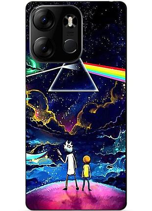 Силиконовый бампер чехол для tecno spark go 2023 с рисунком рик и морти rick and morty