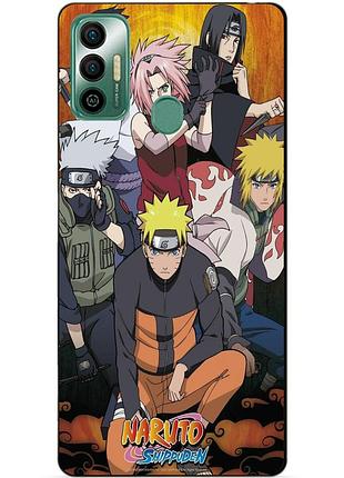 Силіконовий бампер чохол для tecno spark 7 з малюнком аніме naruto
