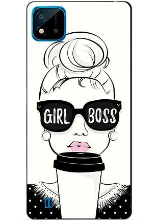Силиконовый чехол бампер для realme c11 2021 с рисунком girl boss