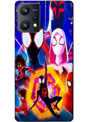 Силиконовый чехол бампер для realme 9 / 9 pro plus с картинкой spider man