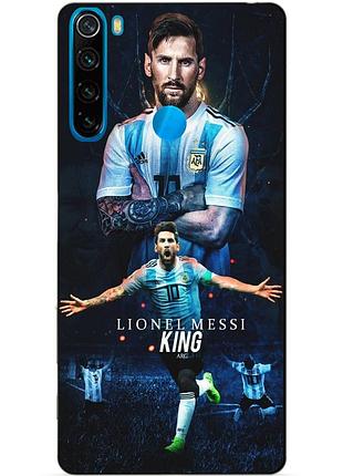 Силиконовый чехол бампер для xiaomi redmi note 8 с рисунком messi