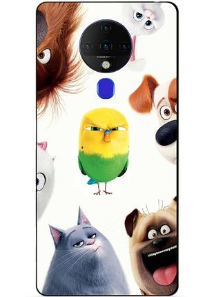 Силіконовий бампер чохол для tecno spark 6 з малюнком таємна життя домашніх тварин