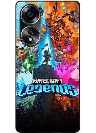 Силіконовий бампер чохол для oppo a58 гра майнкрафт minecraft