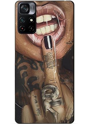 Силиконовый бампер чехол для xiaomi poco m4 pro 5g с рисунком swag