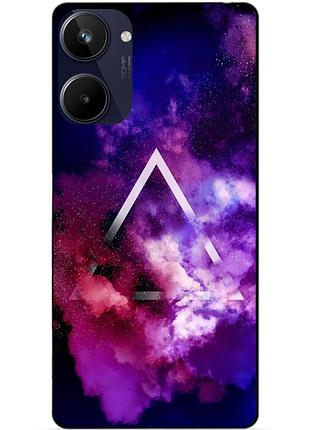 Силиконовый чехол бампер для realme 10 с рисунком космос галактика
