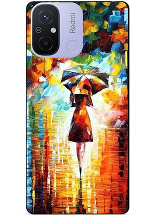 Силіконовий бампер чохол для xiaomi redmi 12c з малюнком прогулянка