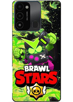 Силіконовий бампер чохол для tecno spark go 2022/spark 8c з героєм бравл силова ліга нокаут вірус біт