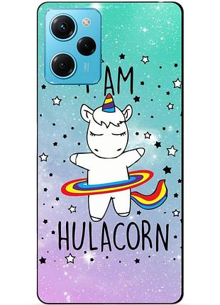 Силиконовый бампер чехол для xiaomi poco x5 pro 5g с рисунком единорог