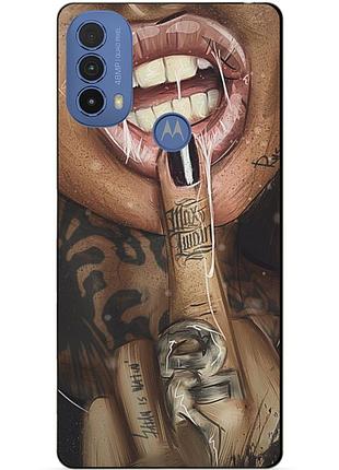 Силиконовый чехол бампер для motorola moto e30 с рисунком swag