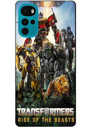 Силиконовый чехол бампер для motorola moto g22 звероботы трансформеры transformers