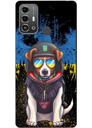 Силиконовый бампер чехол для zte blade a53 pro с рисунком пес патрон