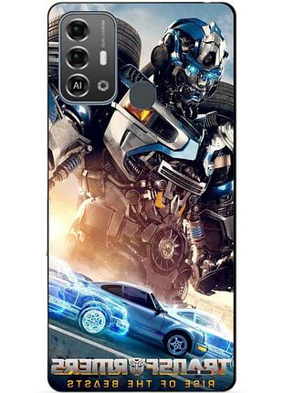 Силіконовий бампер чохол для zte blade a53 pro з малюнком міраж трансформери transformers