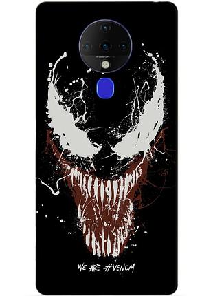 Силиконовый бампер чехол для tecno spark 6 с рисунком веном
