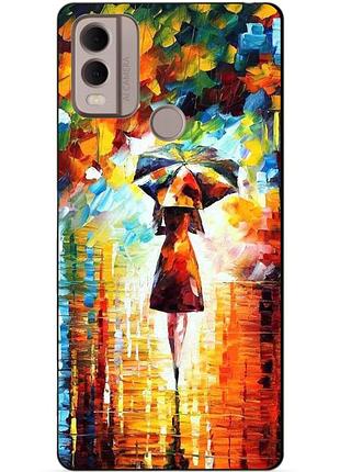 Силіконовий чохол бампер для nokia c22 з малюнком прогулянка