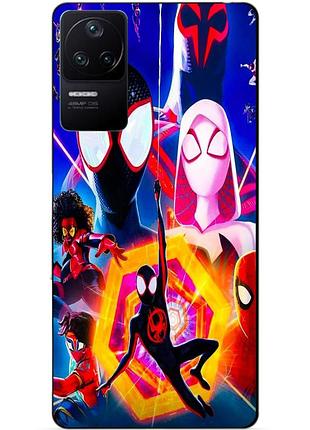 Силіконовий бампер чохол для xiaomi poco f4 з картинкою spider man
