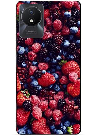 Силіконовий чохол бампер для vivo y02 з малюнком ягоди