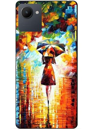 Силіконовий чохол бампер для realme c30s з малюнком прогулянка