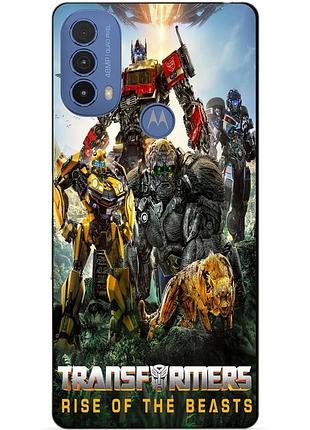 Силіконовий чохол бампер для motorola moto e30 зверобати трансформери transformers