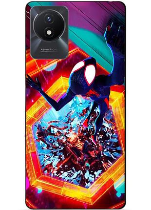 Силиконовый чехол бампер для vivo y02 с рисунком человек паук spider man