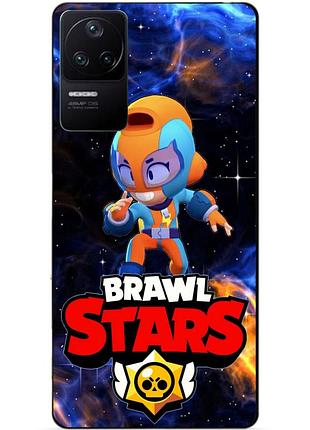 Силиконовый бампер чехол для xiaomi poco f4 космический бравл герои макс