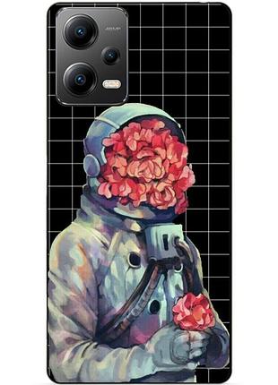 Силиконовый бампер чехол для xiaomi poco x5 5g с рисунком букет цветов