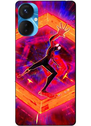 Силиконовый бампер чехол для tecno spark 9 pro с картинкой человек паук spider man