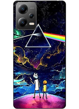 Силиконовый бампер чехол для xiaomi poco x5 5g с рисунком рик и морти rick and morty