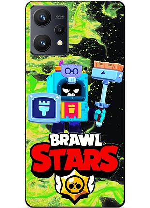 Силиконовый бампер чехол для realme 9 / 9 pro plus с героем бравл силовая лига нокаут эш