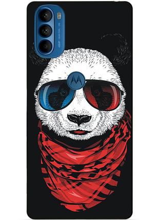 Силиконовый чехол бампер для motorola moto g31 с рисунком панда