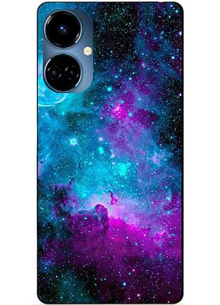 Силіконовий бампер чохол для tecno camon 19/19 pro з малюнком галактика