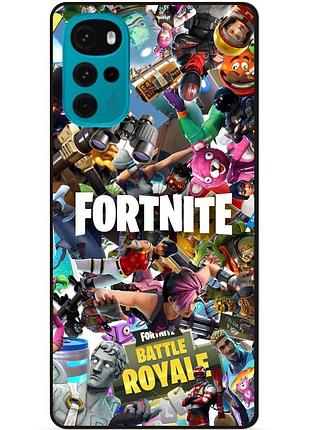 Силіконовий чохол бампер для motorola moto g22 з картинкою fortnite фортнайт