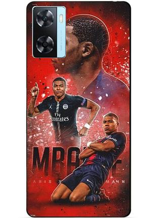 Силіконовий бампер чохол для oppo a57s з малюнком мбаппе франція