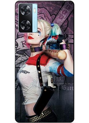 Силиконовый бампер чехол для oppo a57s с рисунком харли квинн