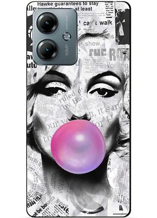 Силіконовий чохол бампер для motorola moto g14 з малюнком мерілін монро marilyn monroe