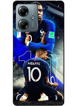 Силиконовый бампер чехол для motorola moto g14 с рисунком mbappe франция мбаппе