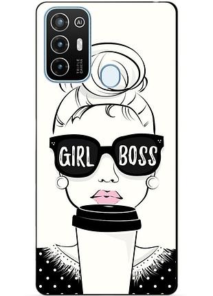 Силіконовий бампер чохол для zte blade a52 з малюнком girl boss