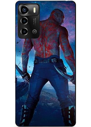 Силиконовый бампер чехол для zte blade a72 дракс стражи галактики drax