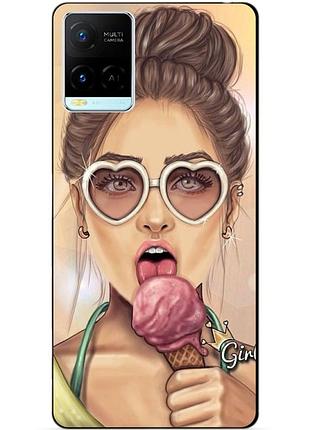 Силіконовий бампер чохол для vivo y21/y33s з малюнком морозиво