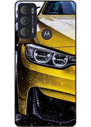 Силиконовый чехол бампер для motorola moto g60 с рисунком bmw бмв машина авто