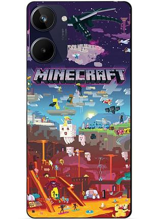 Силиконовый чехол бампер для realme 10 игра minecraft майнкрафт