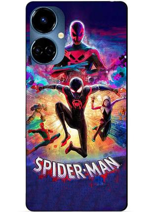 Силіконовий бампер чохол для tecno camon 19/19 pro spider man людина павук