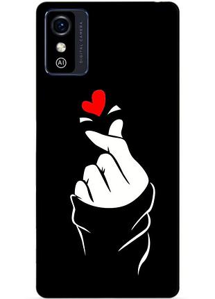 Силіконовий бампер чохол для zte blade l9 з малюнком знак кохання