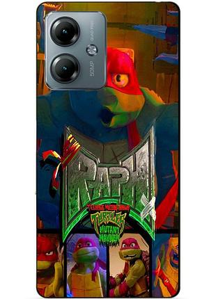 Силиконовый чехол бампер для motorola moto g14 с рисунком раф raph черепашки ниндзя