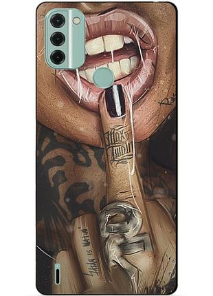 Силиконовый чехол бампер для nokia c31 с рисунком swag